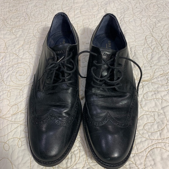 COLE HAAN C31565 Modern Essentials‎ Black OXFORD WINGTIP Dress Shoes 10M NWOB